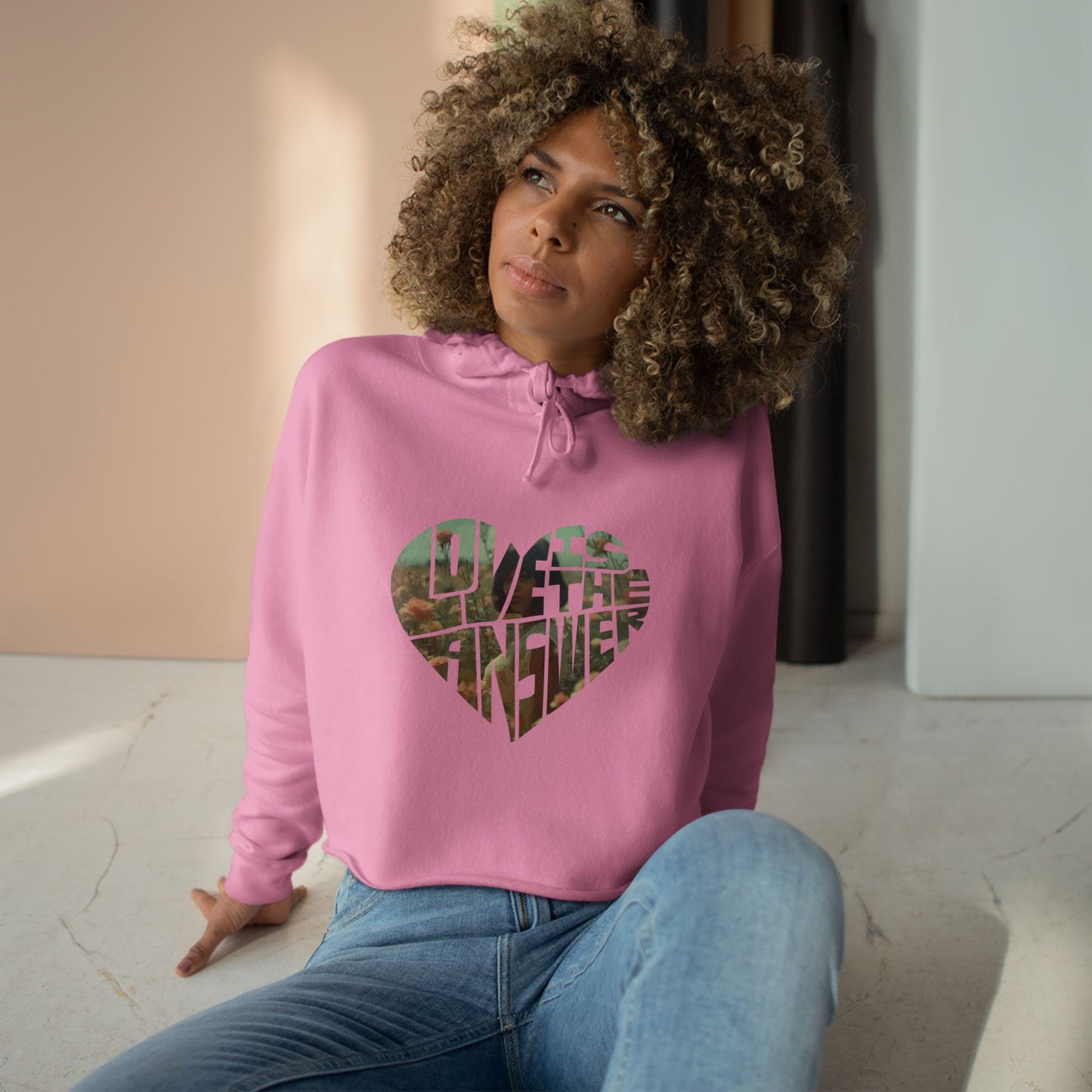 Left Eye Love Crop Hoodie