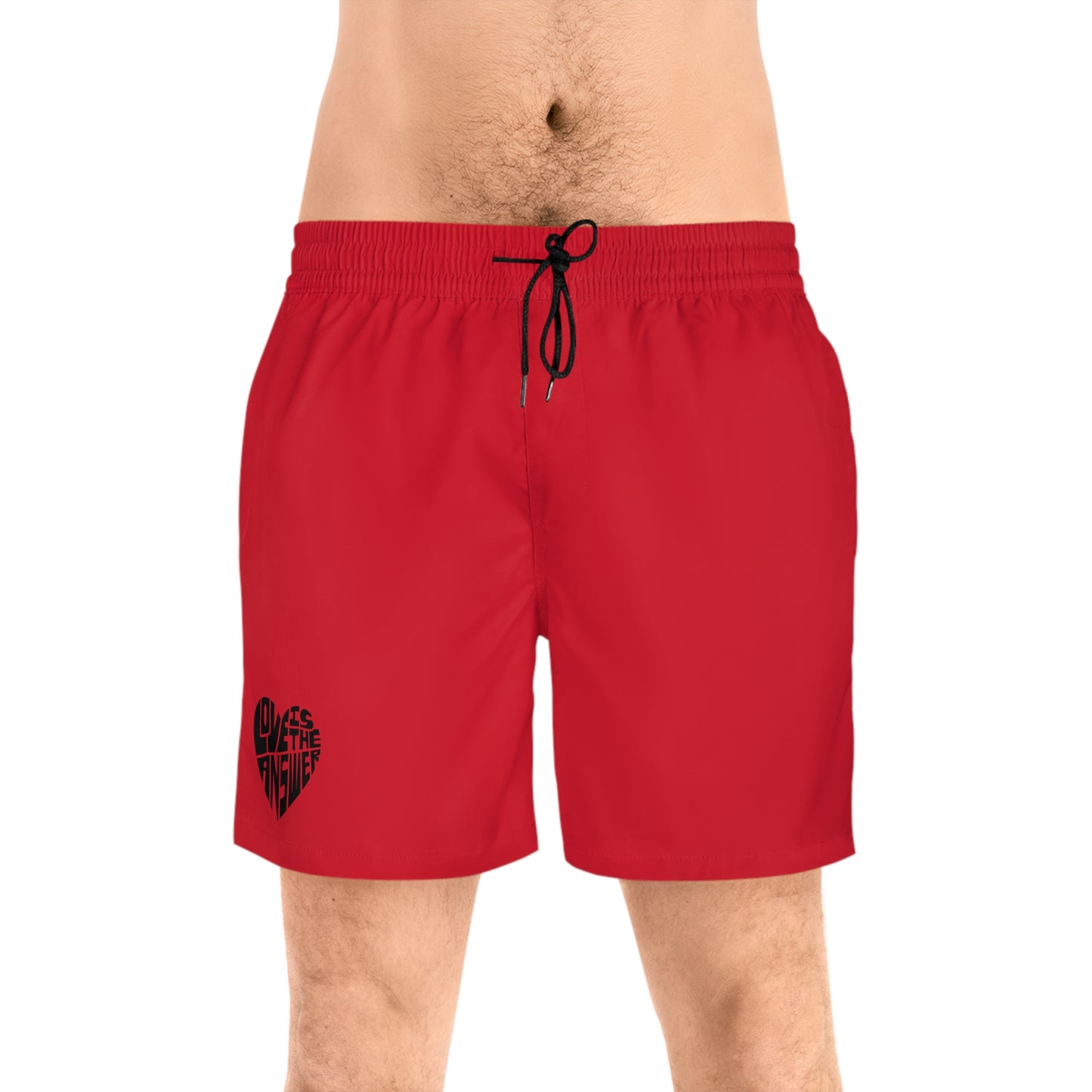 Men's Love is the Answer Mid-Length Swim Shorts (AOP)