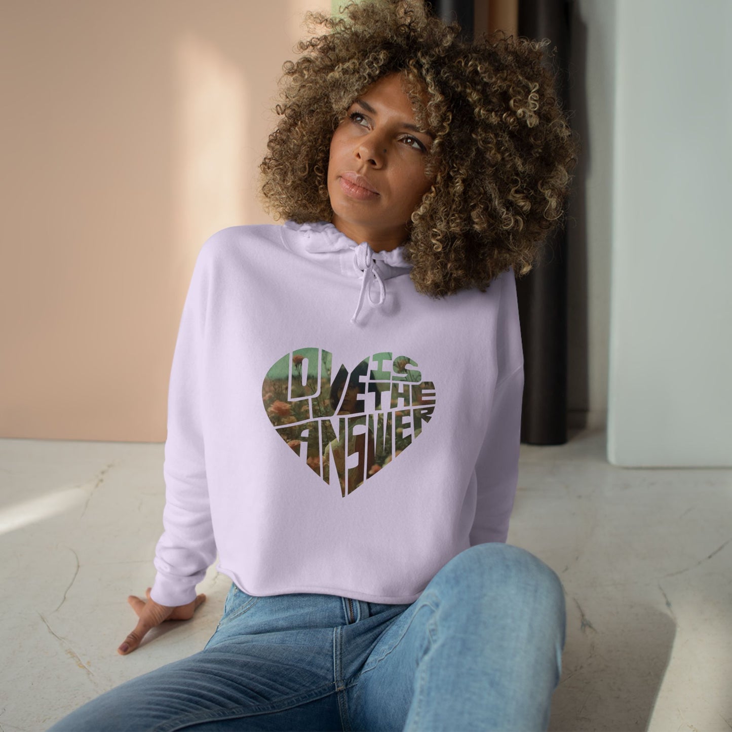 Left Eye Love Crop Hoodie