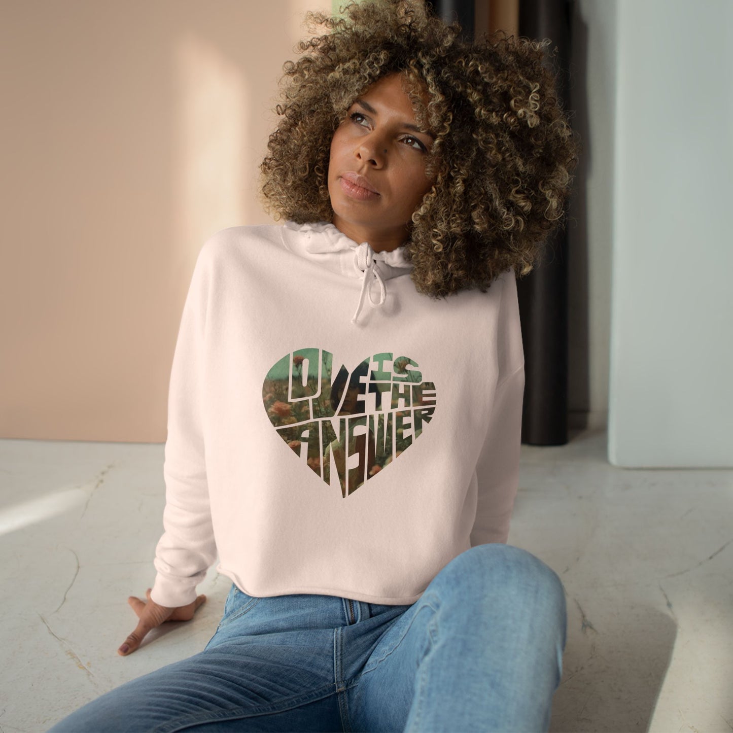 Left Eye Love Crop Hoodie