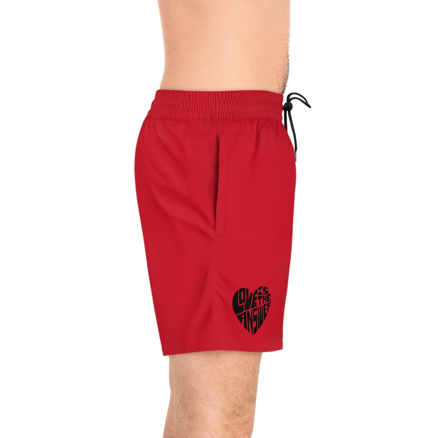 Men's Love is the Answer Mid-Length Swim Shorts (AOP)