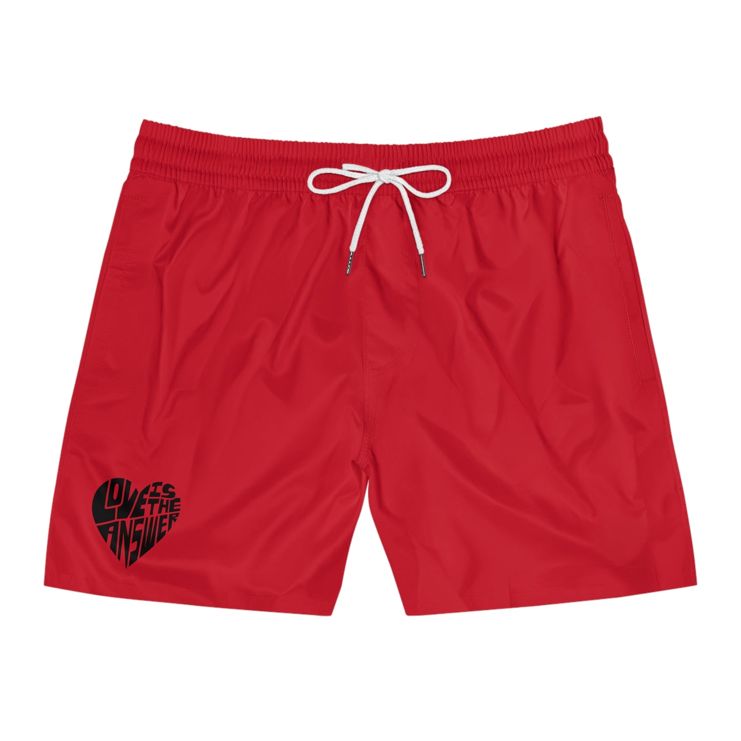 Men's Love is the Answer Mid-Length Swim Shorts (AOP)