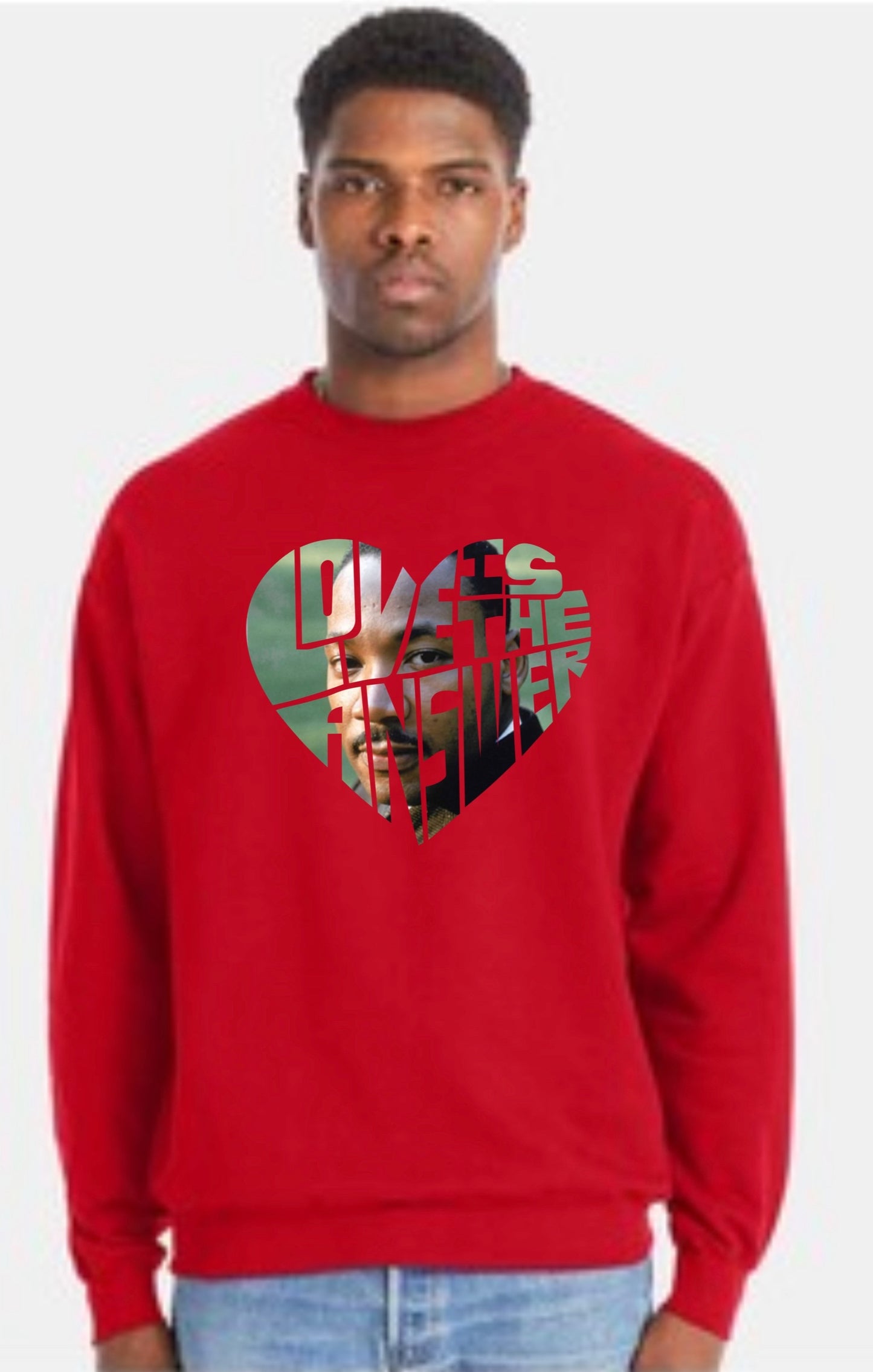 Love MLK crew neck sweater
