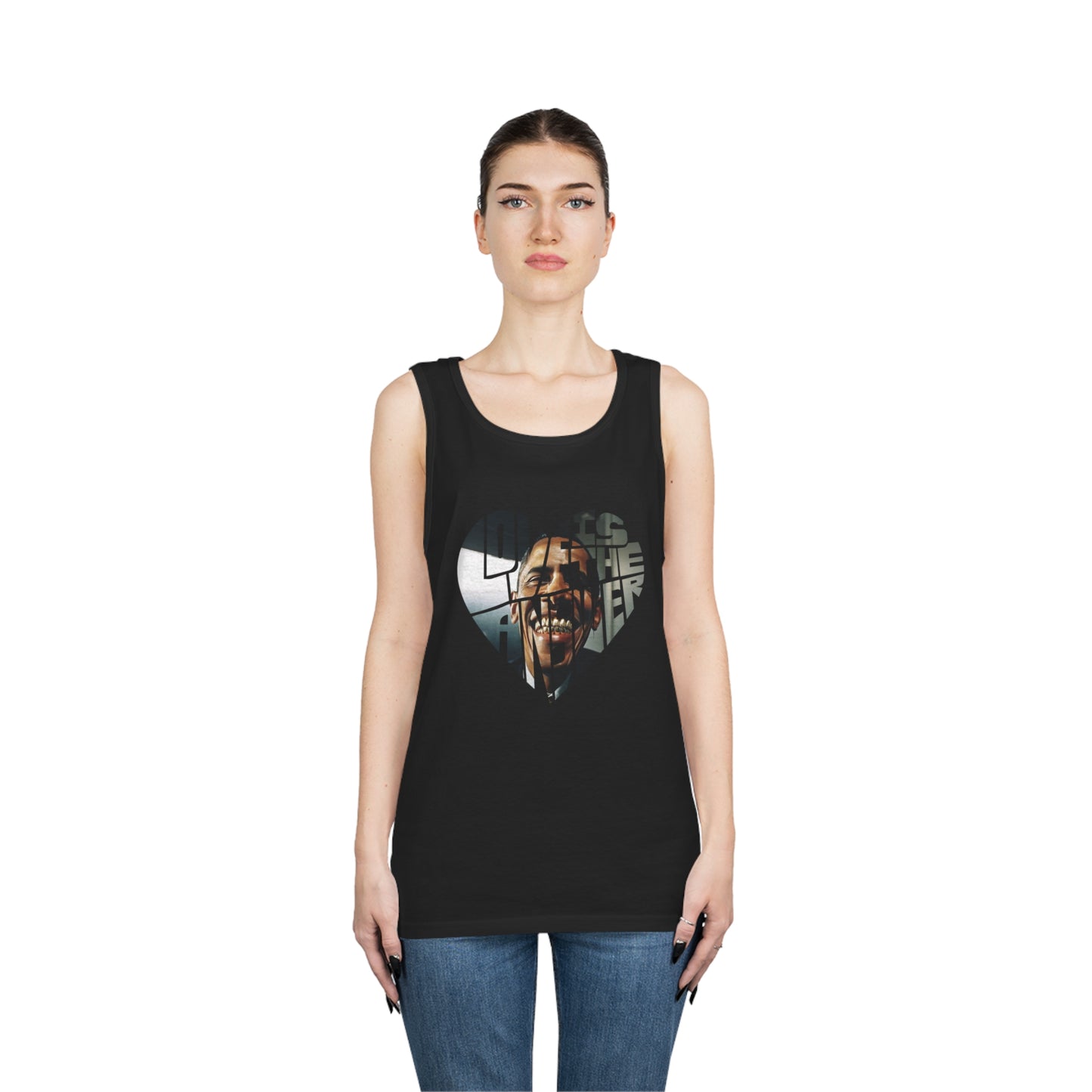 Love Obama Grill Heavy Cotton Tank Top
