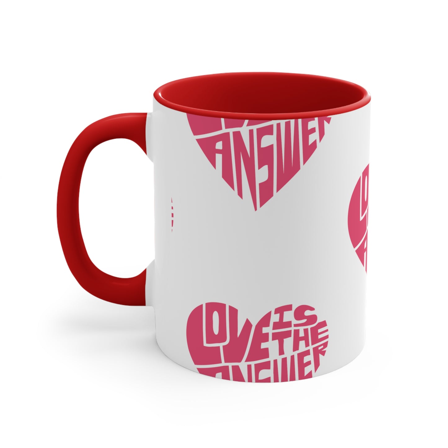 Love is the Answer Accent Coffee Mug, 11oz