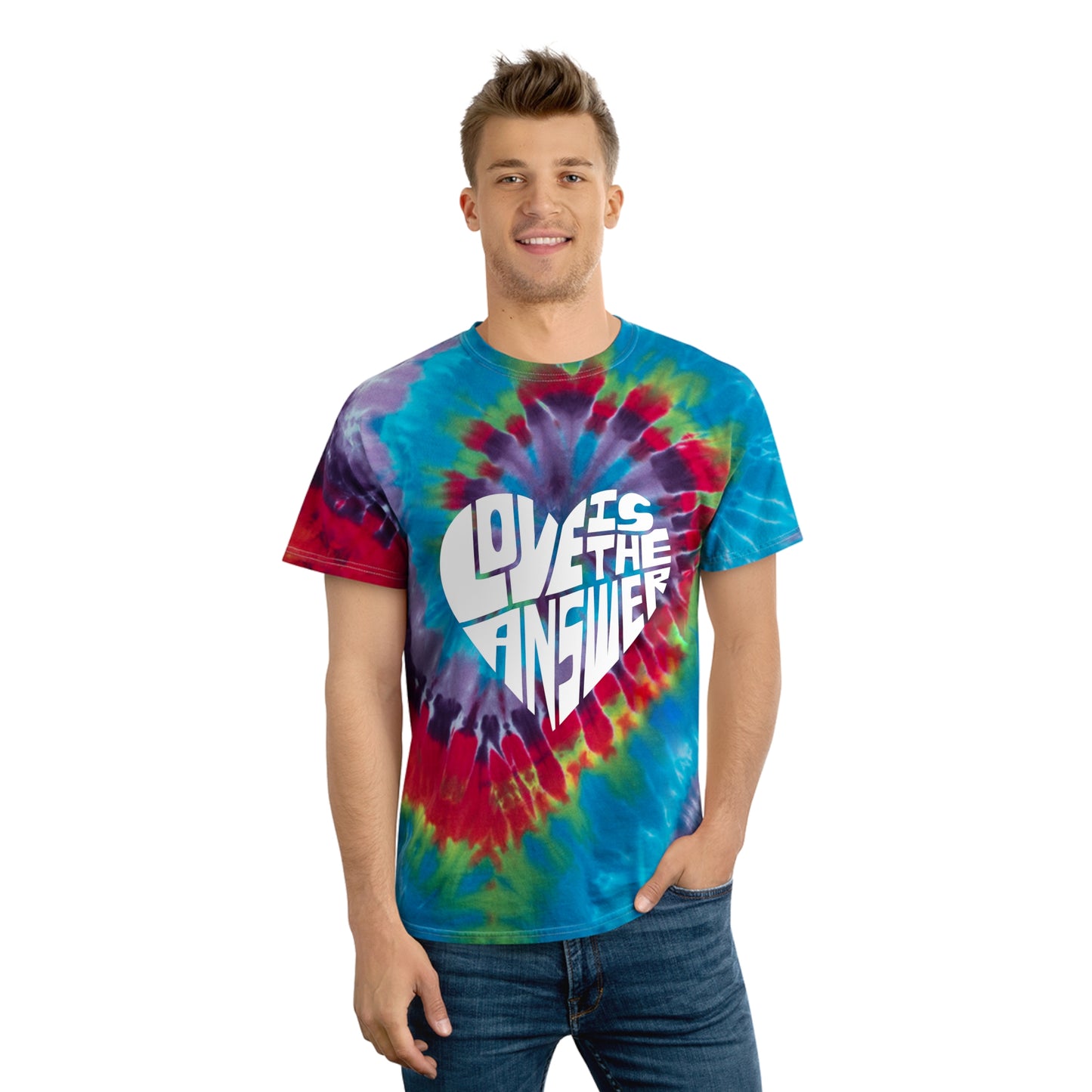 Love is the Answer Tie-Dye Tee, Spiral