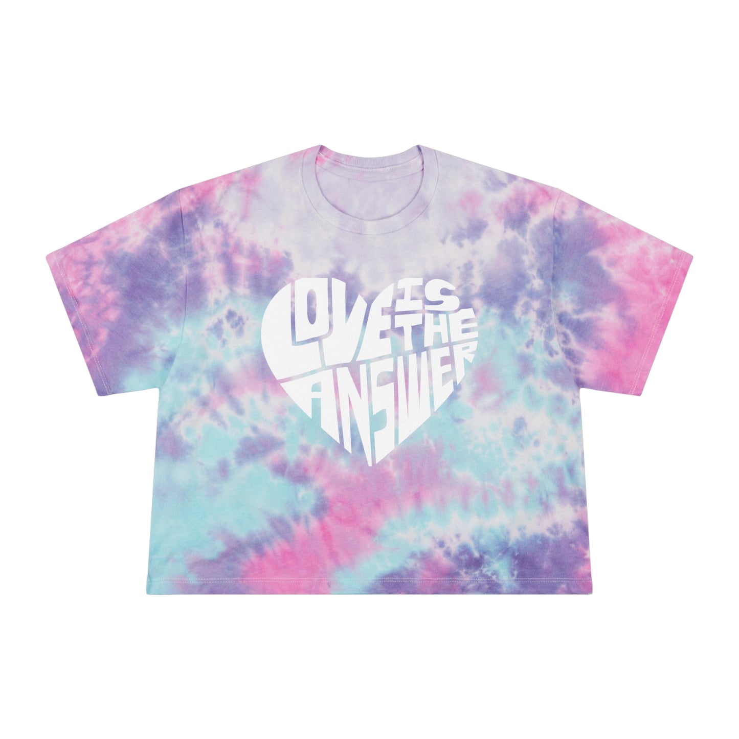 Love is the Answer Women's Tie-Dye Crop Tee