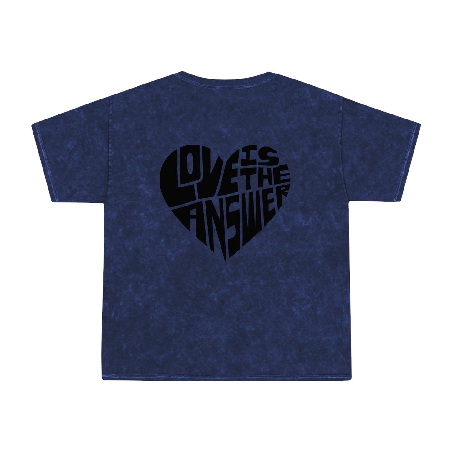 Love is the Answer Unisex Mineral Wash T-Shirt Logo on Front and Back