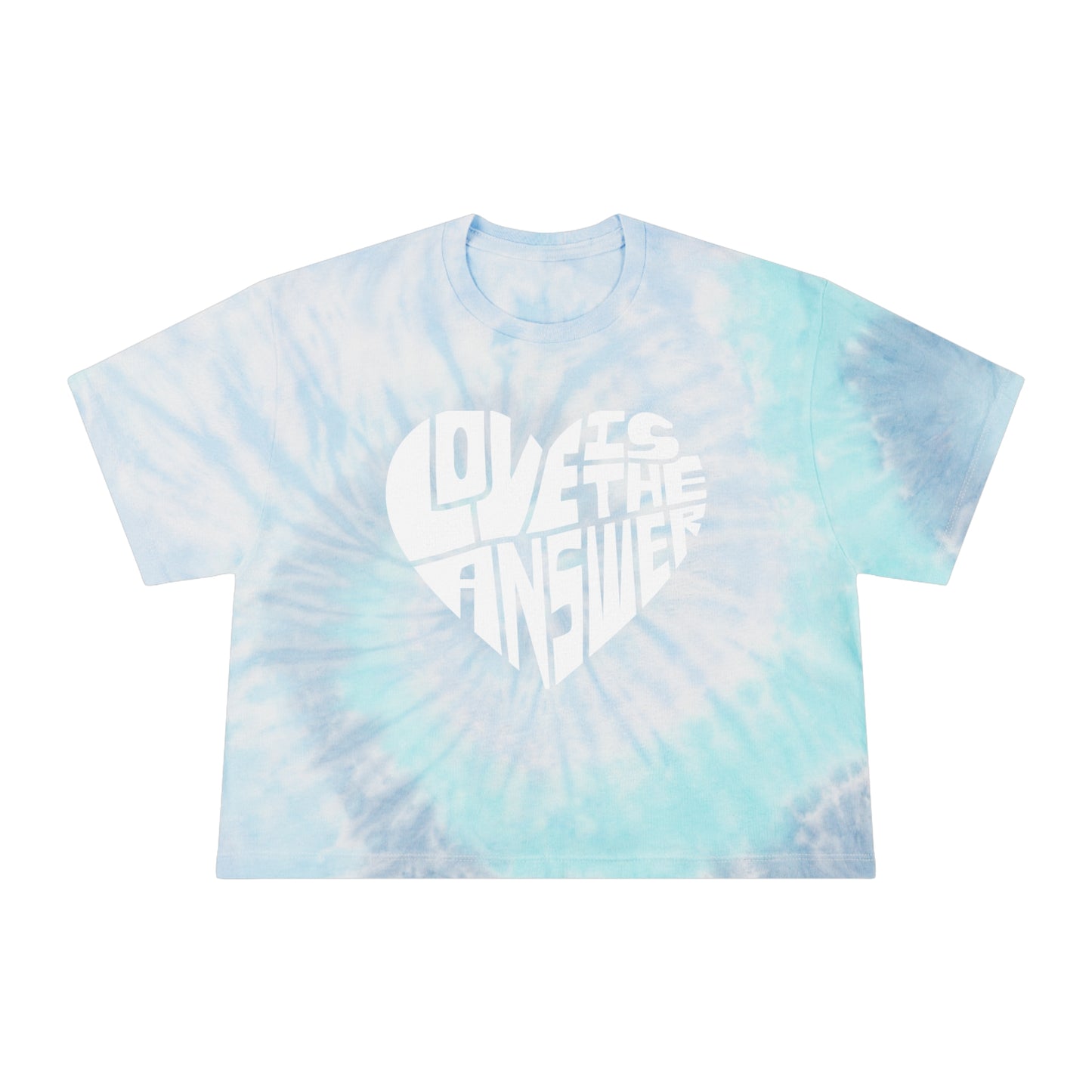 Love is the Answer Women's Tie-Dye Crop Tee
