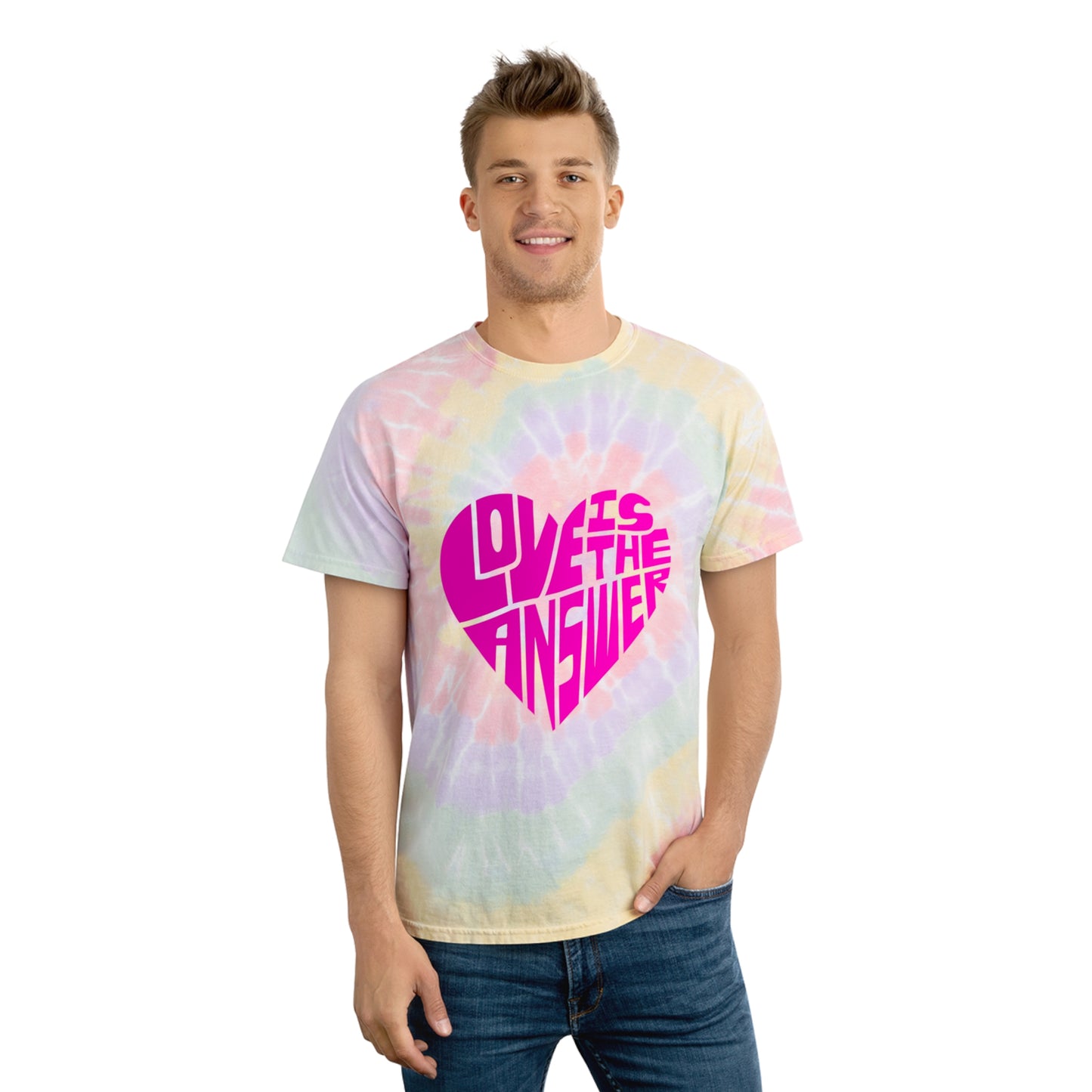 Love is the Answer Tie-Dye Tee, Spiral