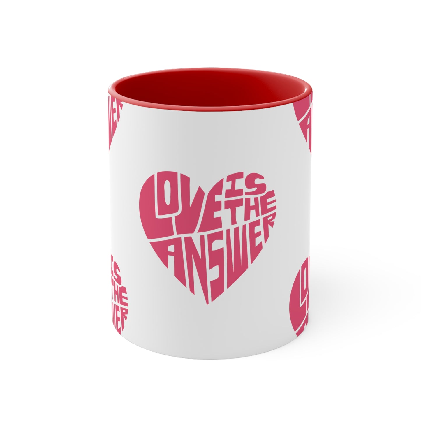 Love is the Answer Accent Coffee Mug, 11oz