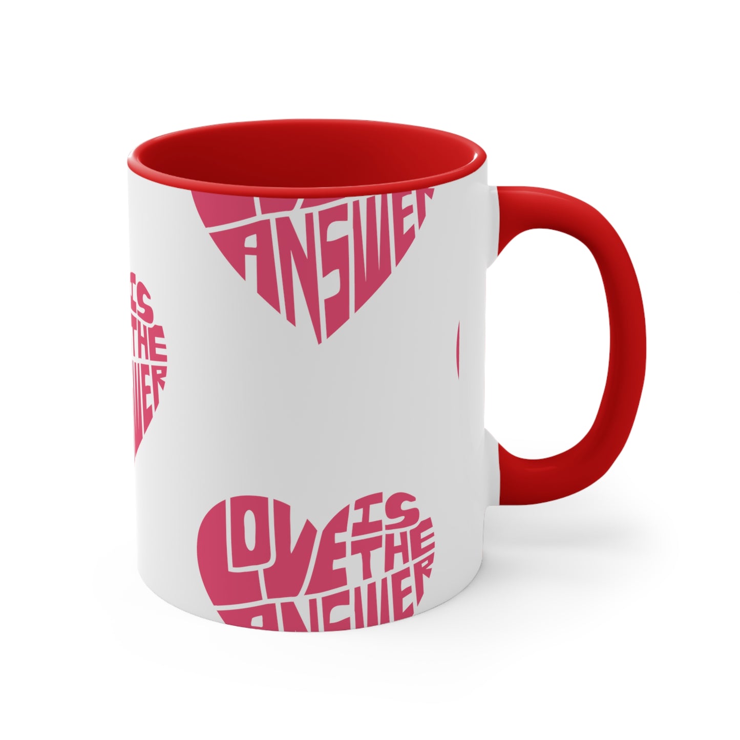 Love is the Answer Accent Coffee Mug, 11oz