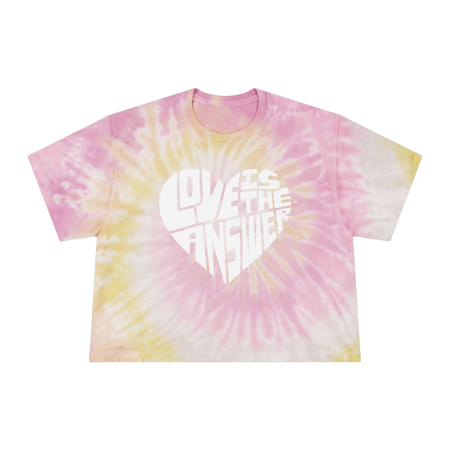 Love is the Answer Women's Tie-Dye Crop Tee