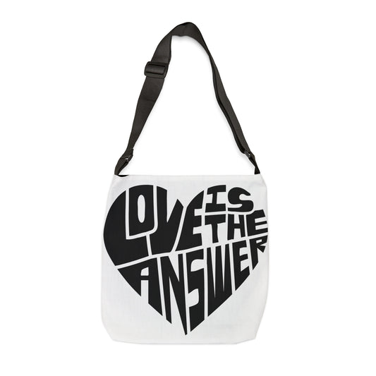 Love is the Answer Adjustable Tote Bag (AOP)
