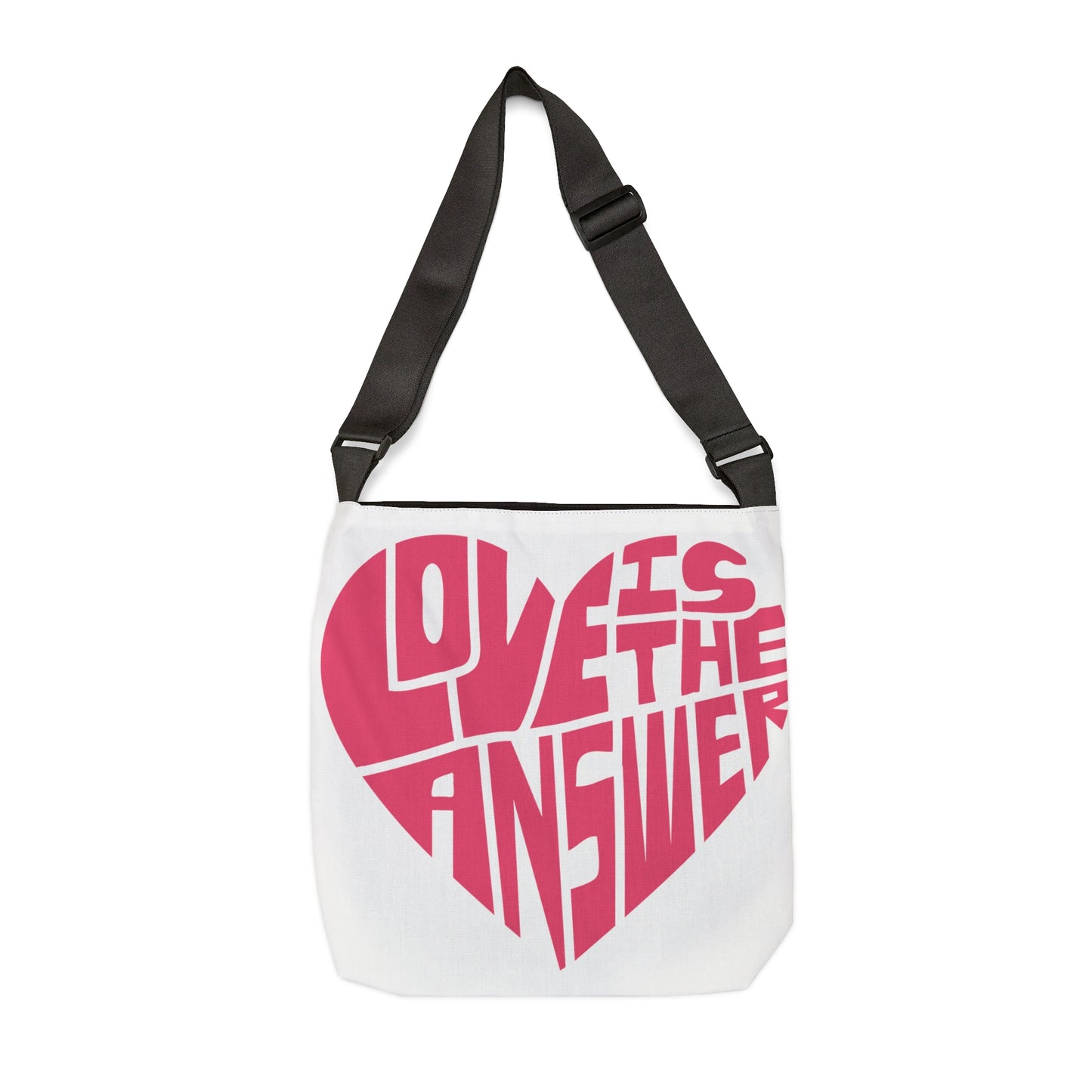 Love is the Answer Adjustable Tote Bag (AOP)