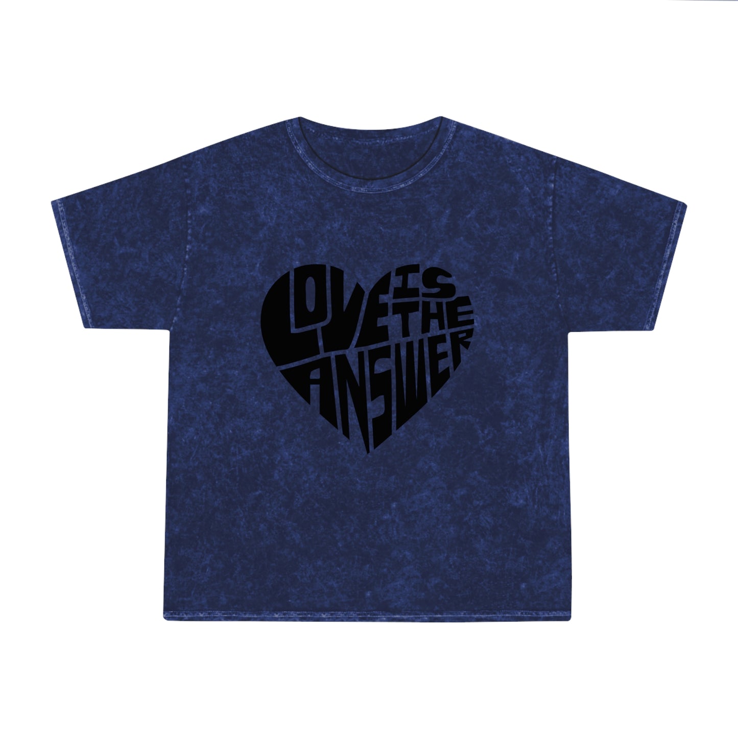 Love is the Answer Unisex Mineral Wash T-Shirt Logo on Front and Back
