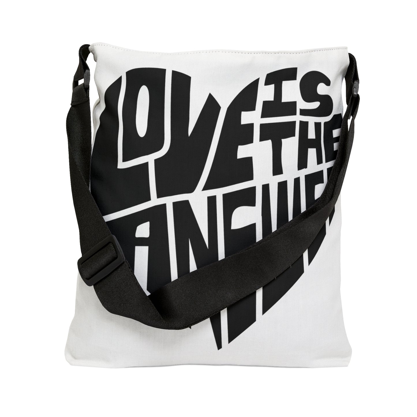 Love is the Answer Adjustable Tote Bag (AOP)