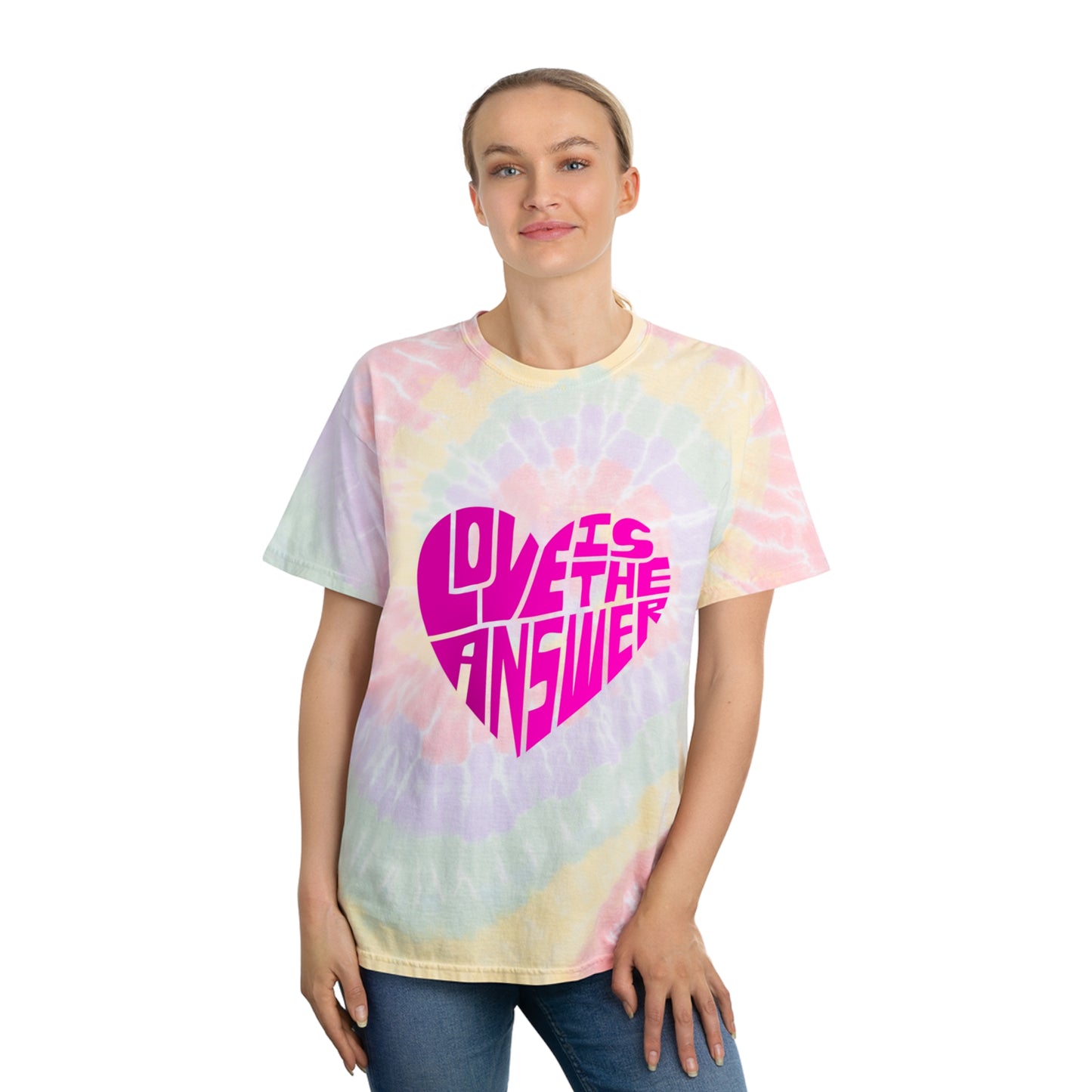 Love is the Answer Tie-Dye Tee, Spiral