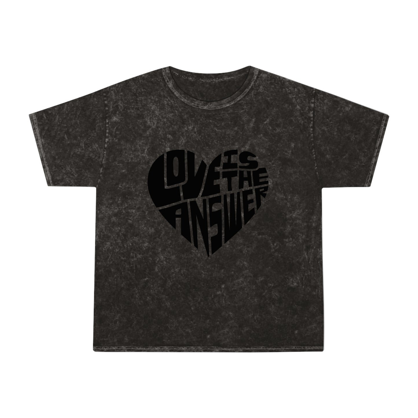 Love is the Answer Unisex Mineral Wash T-Shirt Logo on Front and Back