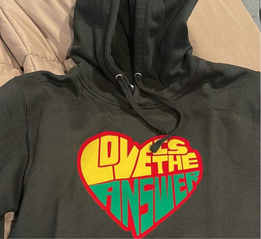 Crop top island vibes love hoodie