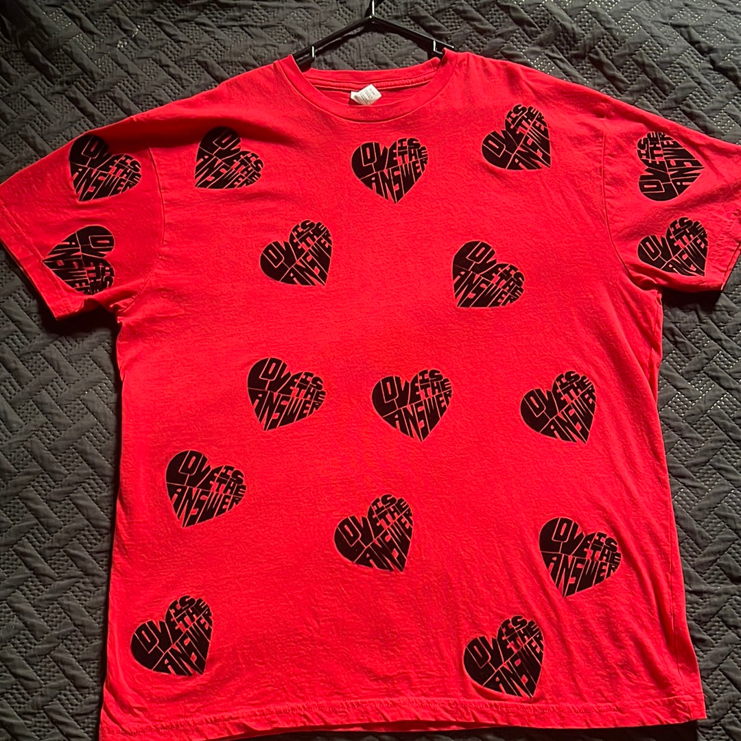 Love all over print red and black