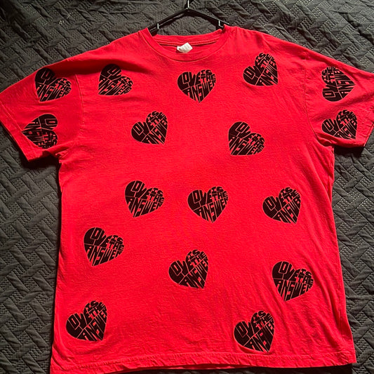 Love all over print red and black
