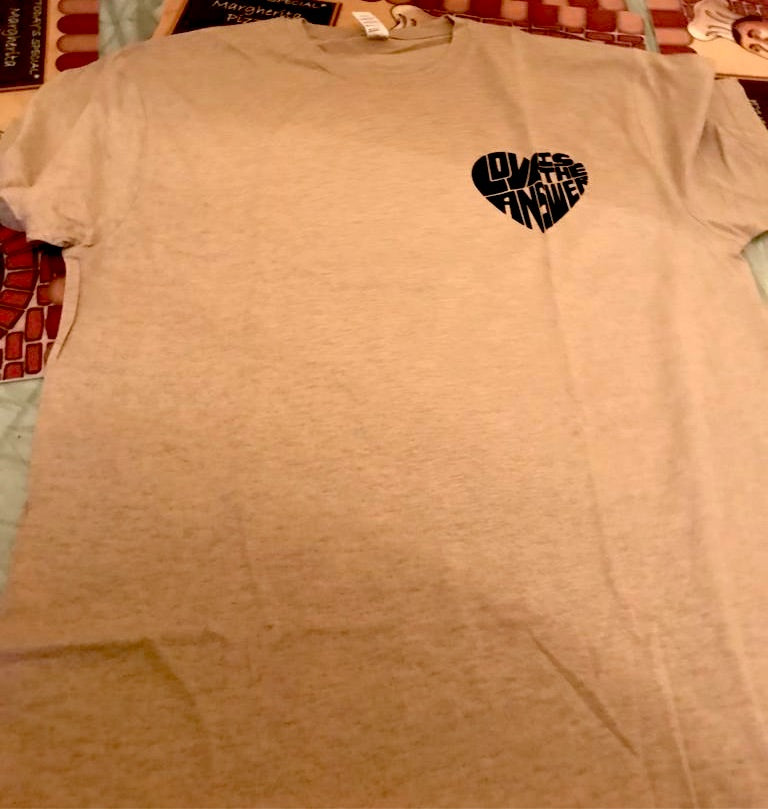 Brown black logo front and back