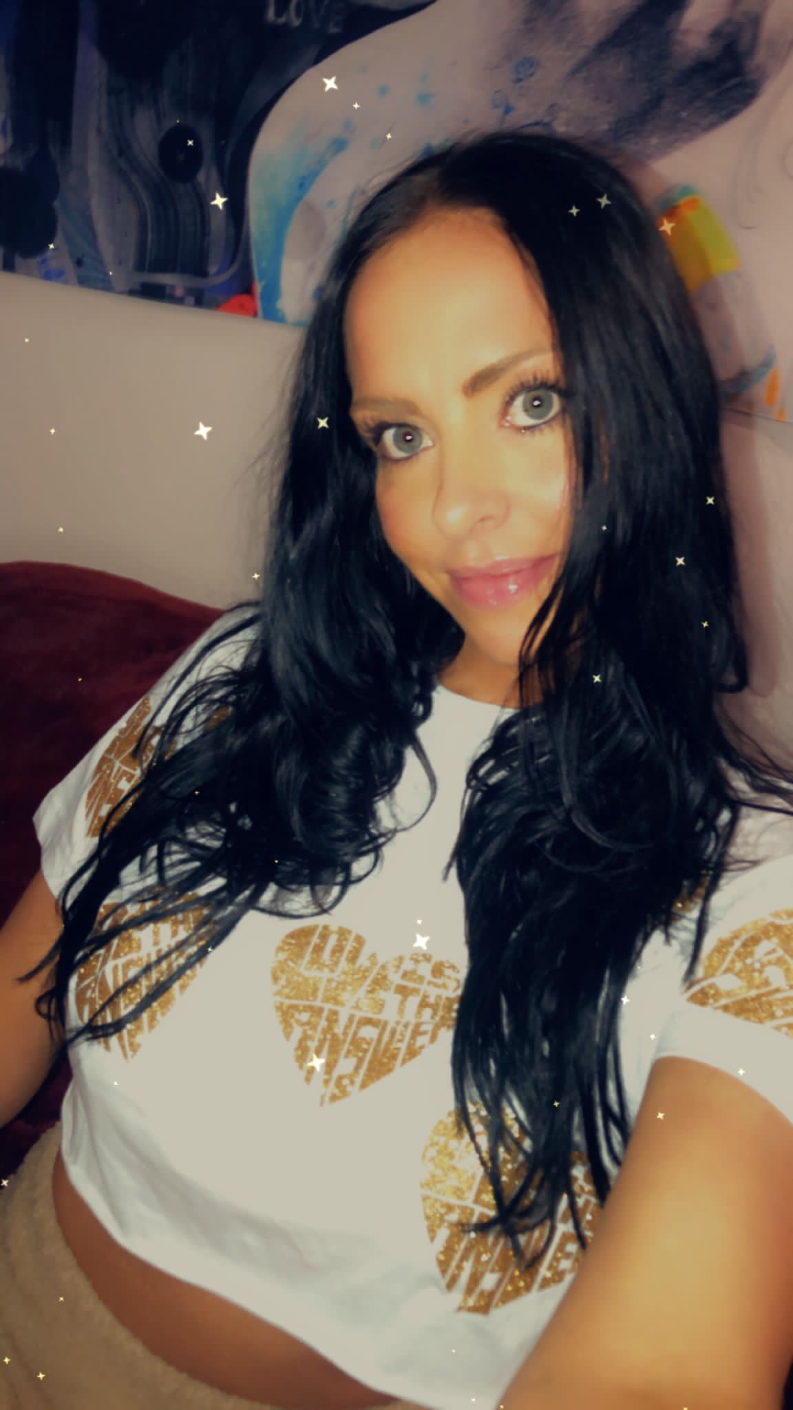 Love crop top all over gold logo