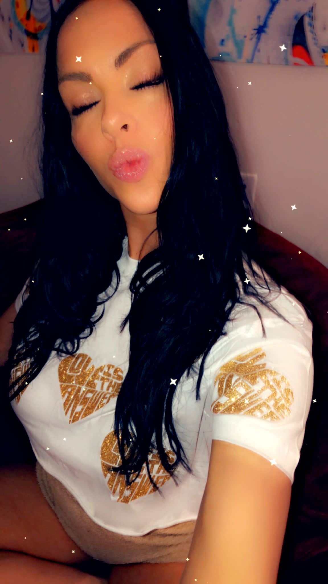 Love crop top all over gold logo