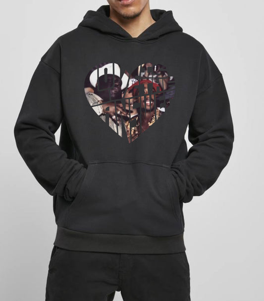 Biggie Pac black love hoodie