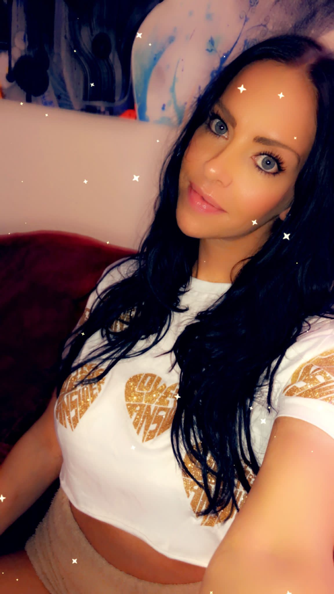 Love crop top all over gold logo